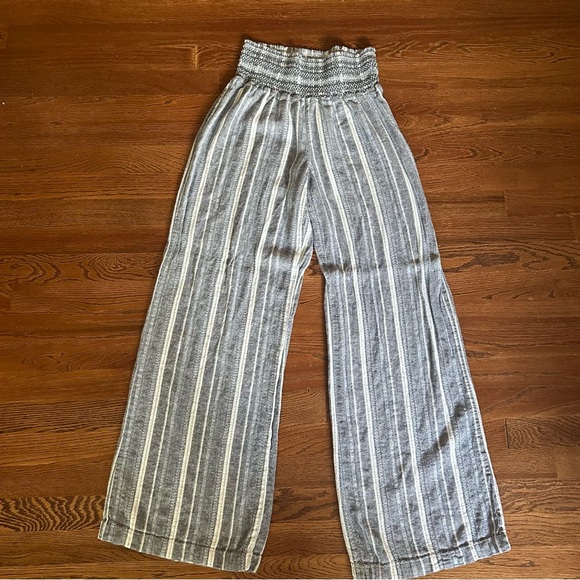 Rewash Black and White Textured Pants